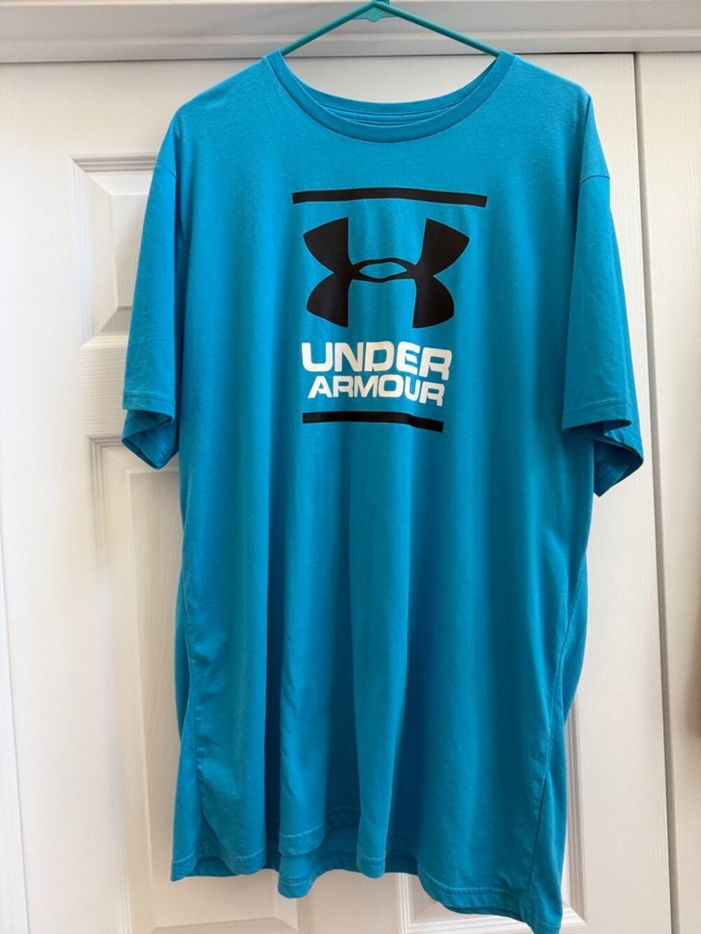 Men's Sky Blue Under Armour Short Sleeve Shirt Size XXL